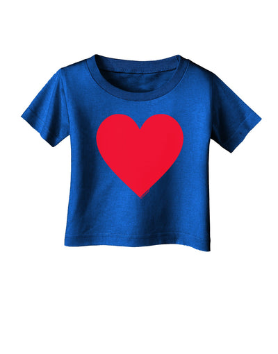 Big Red Heart Valentine's Day Infant T-Shirt Dark-Infant T-Shirt-TooLoud-Royal-Blue-06-Months-Davson Sales