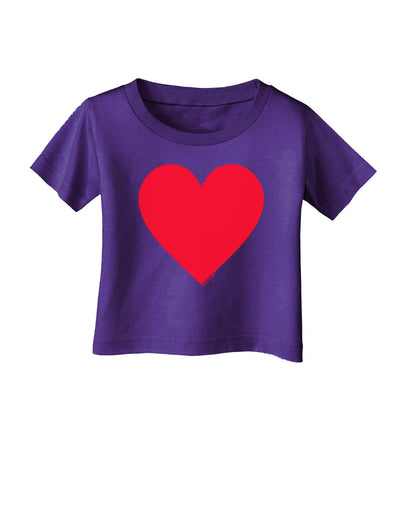 Big Red Heart Valentine's Day Infant T-Shirt Dark-Infant T-Shirt-TooLoud-Purple-06-Months-Davson Sales