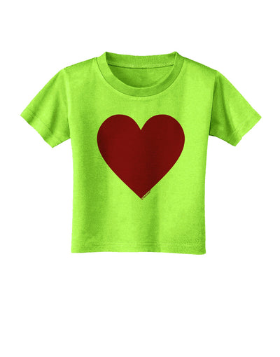 Big Red Heart Valentine's Day Toddler T-Shirt-Toddler T-Shirt-TooLoud-Lime-Green-2T-Davson Sales