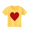 Big Red Heart Valentine's Day Toddler T-Shirt-Toddler T-Shirt-TooLoud-Yellow-2T-Davson Sales