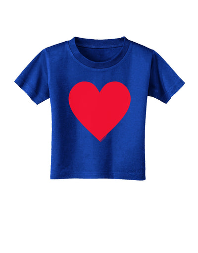 Big Red Heart Valentine's Day Toddler T-Shirt Dark-Toddler T-Shirt-TooLoud-Royal-Blue-2T-Davson Sales