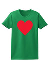 Big Red Heart Valentine's Day Womens Dark T-Shirt-TooLoud-Kelly-Green-X-Small-Davson Sales