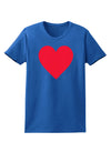 Big Red Heart Valentine's Day Womens Dark T-Shirt-TooLoud-Royal-Blue-X-Small-Davson Sales