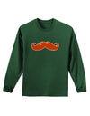 Big Redhead Mustache Adult Long Sleeve Dark T-Shirt-TooLoud-Dark-Green-Small-Davson Sales