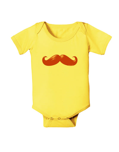 Big Redhead Mustache Baby Romper Bodysuit-Baby Romper-TooLoud-Yellow-06-Months-Davson Sales