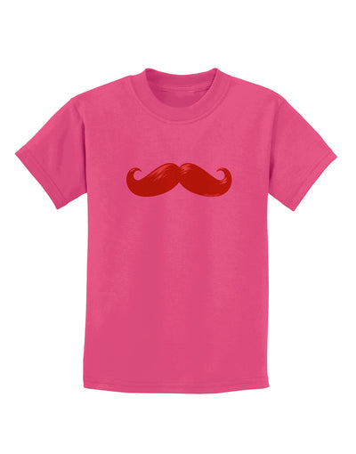 Big Redhead Mustache Childrens T-Shirt-Childrens T-Shirt-TooLoud-Sangria-X-Small-Davson Sales