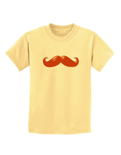 Big Redhead Mustache Childrens T-Shirt-Childrens T-Shirt-TooLoud-Daffodil-Yellow-X-Small-Davson Sales