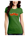 Big Redhead Mustache Juniors Crew Dark T-Shirt-T-Shirts Juniors Tops-TooLoud-Kiwi-Green-Juniors Fitted Small-Davson Sales