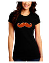 Big Redhead Mustache Juniors Crew Dark T-Shirt-T-Shirts Juniors Tops-TooLoud-Black-Juniors Fitted Small-Davson Sales