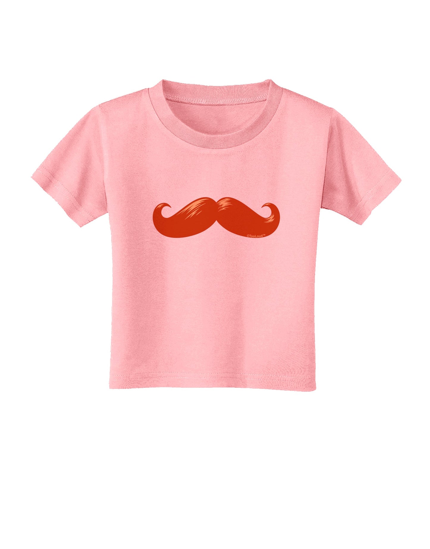 Big Redhead Mustache Toddler T-Shirt-Toddler T-Shirt-TooLoud-Candy-Pink-2T-Davson Sales