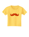 Big Redhead Mustache Toddler T-Shirt-Toddler T-Shirt-TooLoud-Yellow-2T-Davson Sales