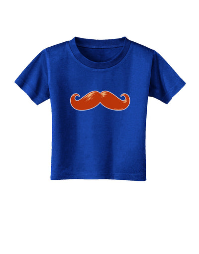 Big Redhead Mustache Toddler T-Shirt Dark-Toddler T-Shirt-TooLoud-Royal-Blue-2T-Davson Sales