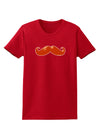 Big Redhead Mustache Womens Dark T-Shirt-TooLoud-Red-X-Small-Davson Sales