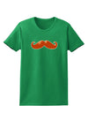 Big Redhead Mustache Womens Dark T-Shirt-TooLoud-Kelly-Green-X-Small-Davson Sales