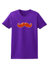 Big Redhead Mustache Womens Dark T-Shirt-TooLoud-Purple-X-Small-Davson Sales