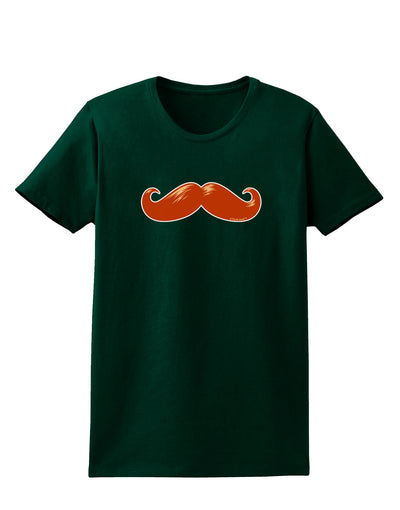 Big Redhead Mustache Womens Dark T-Shirt-TooLoud-Forest-Green-Small-Davson Sales