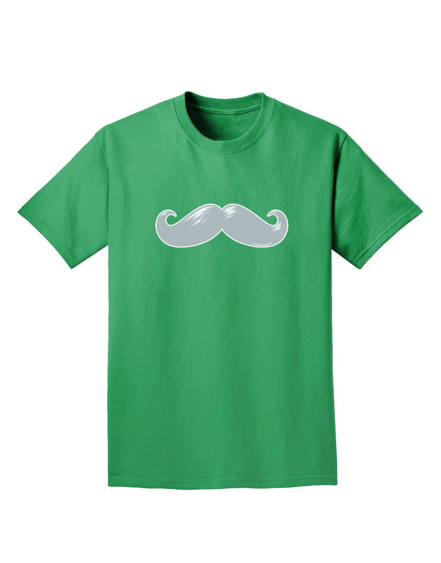 Big Silver White Mustache Adult Dark T-Shirt-Mens T-Shirt-TooLoud-Purple-Small-Davson Sales