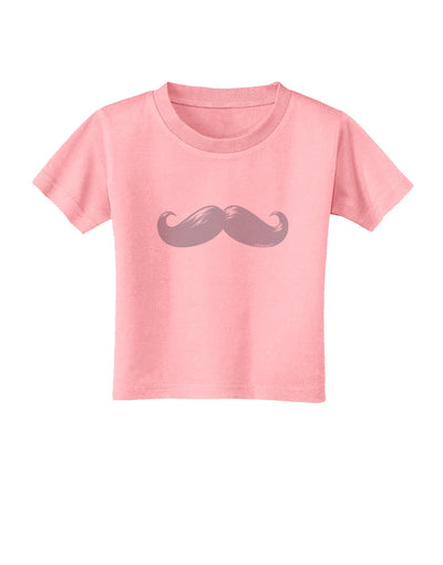 Big Silver White Mustache Toddler T-Shirt-Toddler T-Shirt-TooLoud-Candy-Pink-2T-Davson Sales