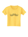 Big Silver White Mustache Toddler T-Shirt-Toddler T-Shirt-TooLoud-Yellow-2T-Davson Sales