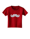 Big Silver White Mustache Toddler T-Shirt Dark-Toddler T-Shirt-TooLoud-Red-2T-Davson Sales