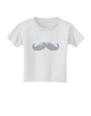 Big Silver White Mustache Toddler T-Shirt-Toddler T-Shirt-TooLoud-White-2T-Davson Sales