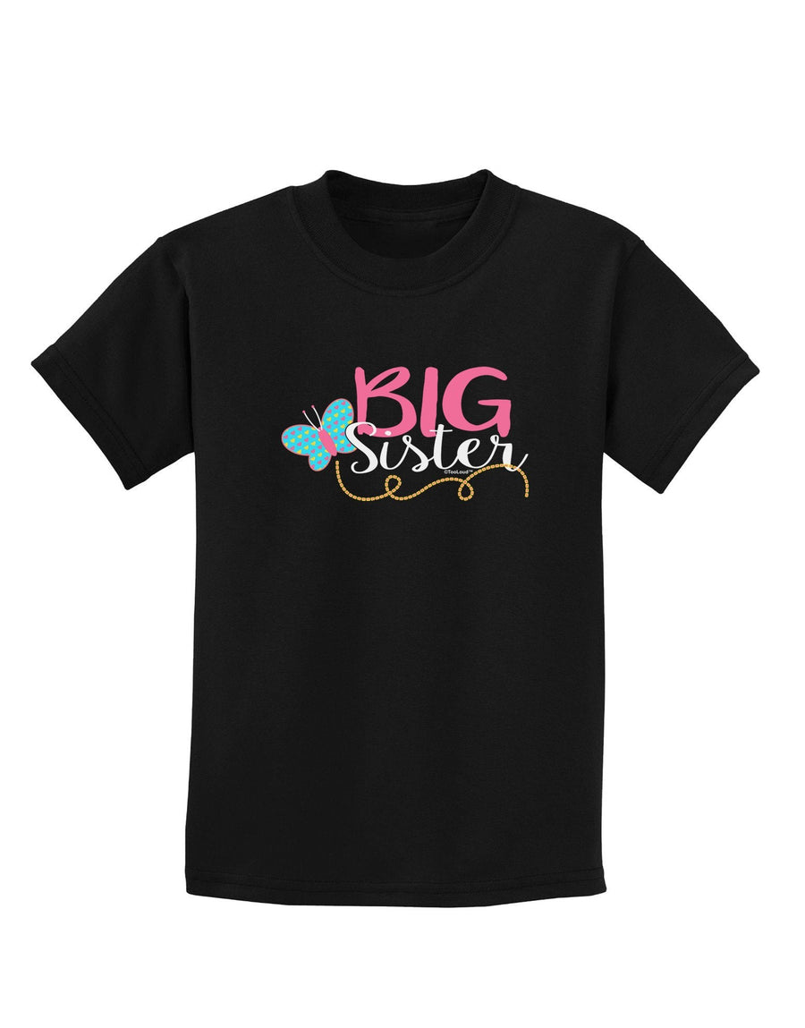 Big Sister Childrens Dark T-Shirt-Childrens T-Shirt-TooLoud-Black-X-Large-Davson Sales