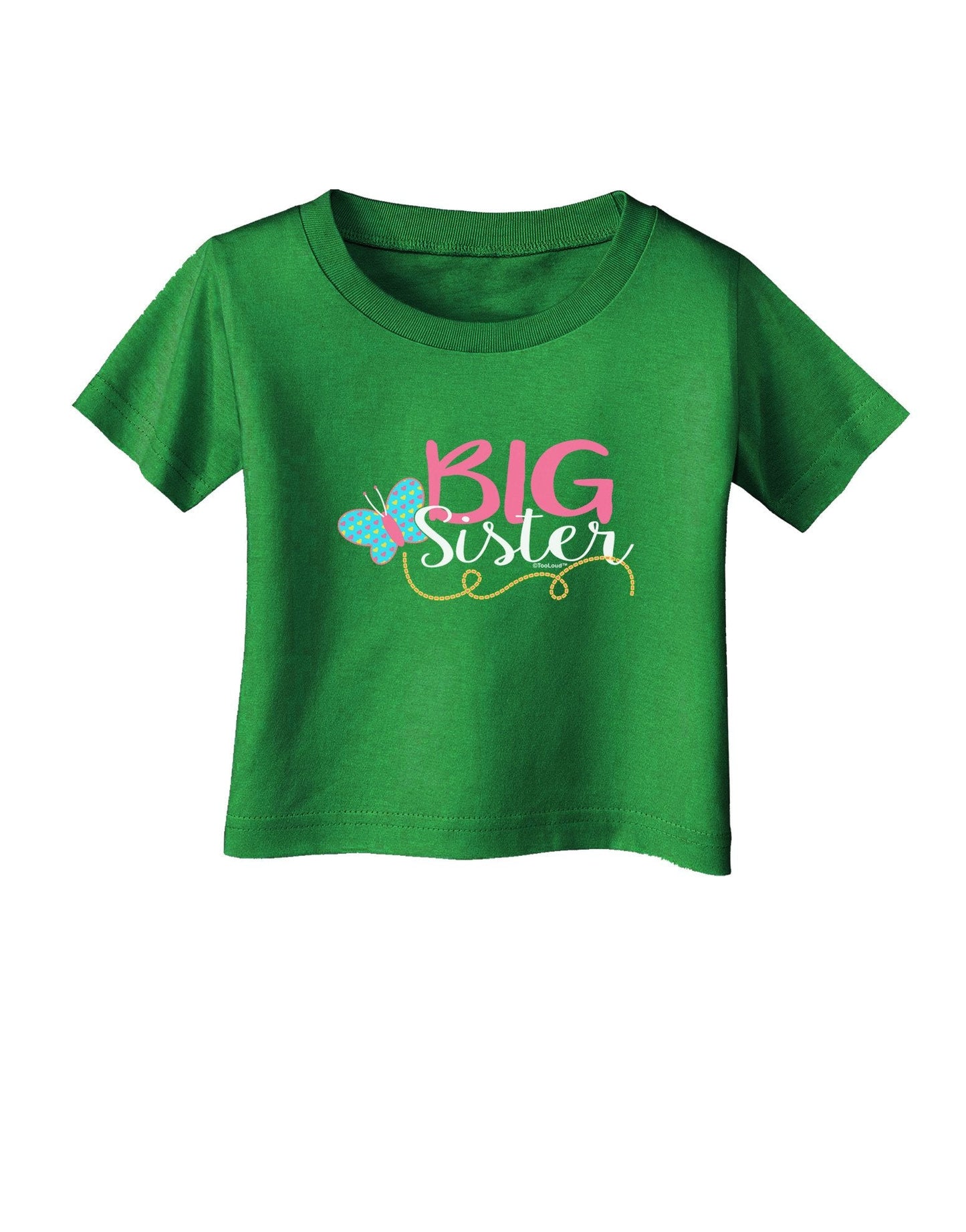 Big Sister Infant T-Shirt Dark-Infant T-Shirt-TooLoud-Clover-Green-18-Months-Davson Sales