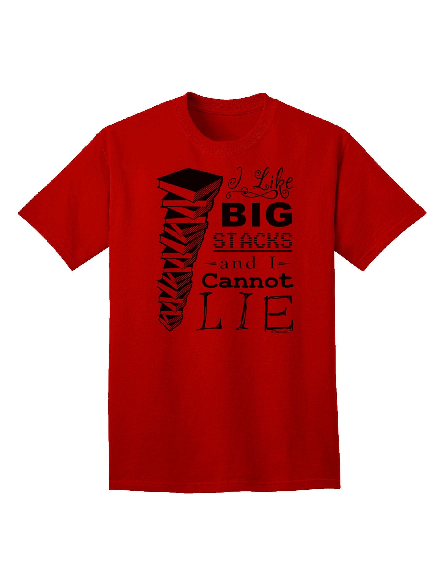 Big Stacks Enthusiast - Book Lover's Adult T-Shirt-Mens T-shirts-TooLoud-Red-Small-Davson Sales