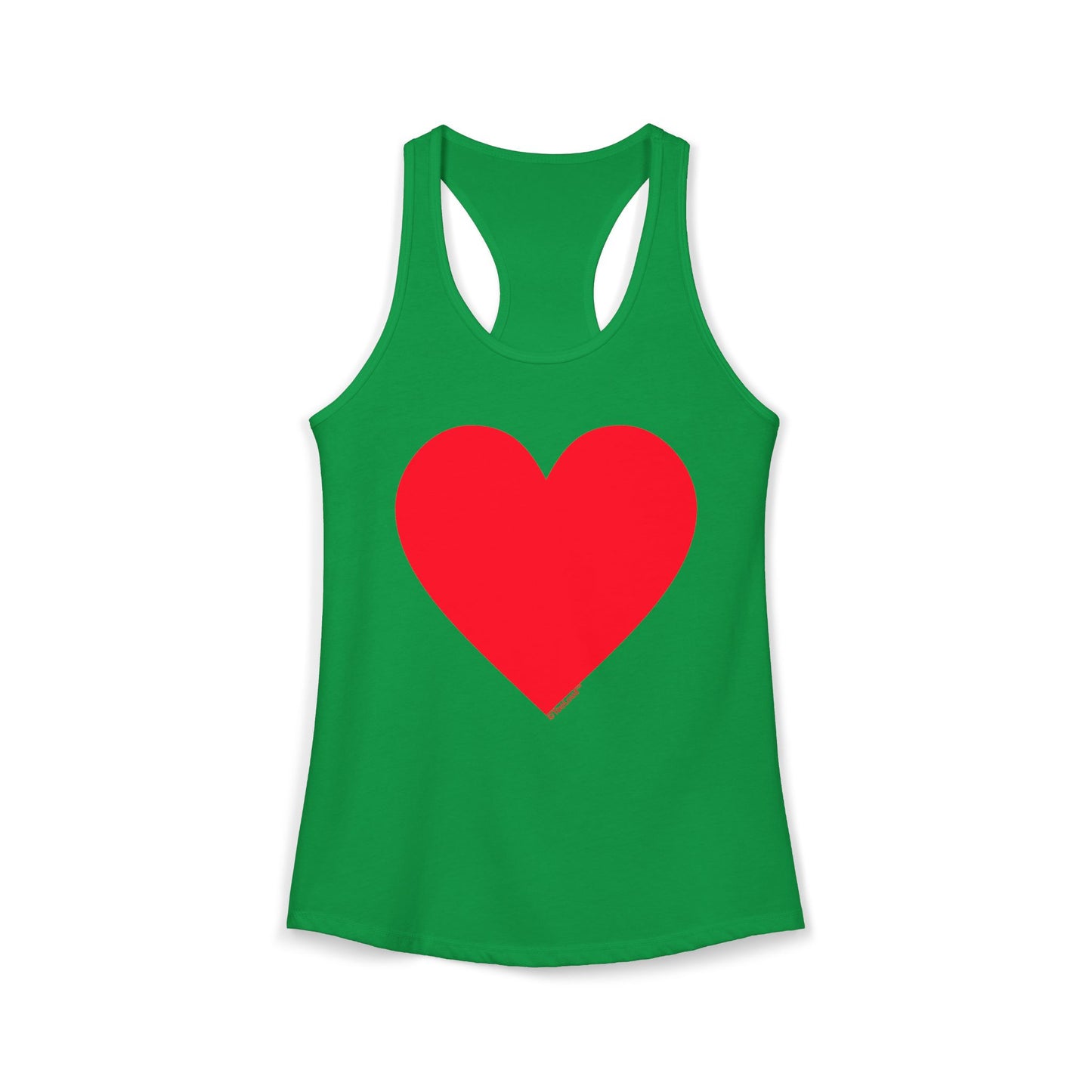 Big Red Heart Valentine's Day Womens Racerback Tank Top