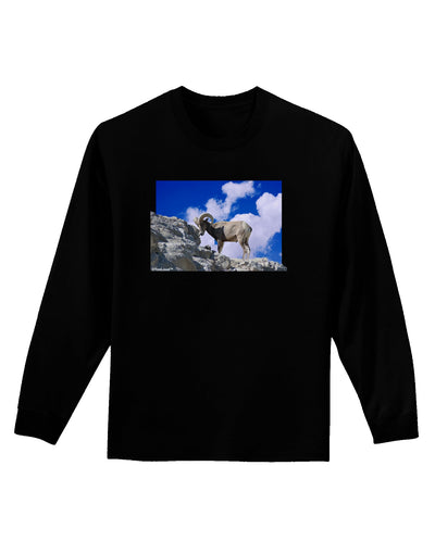 Bighorn Ram Adult Long Sleeve Dark T-Shirt-TooLoud-Black-Small-Davson Sales