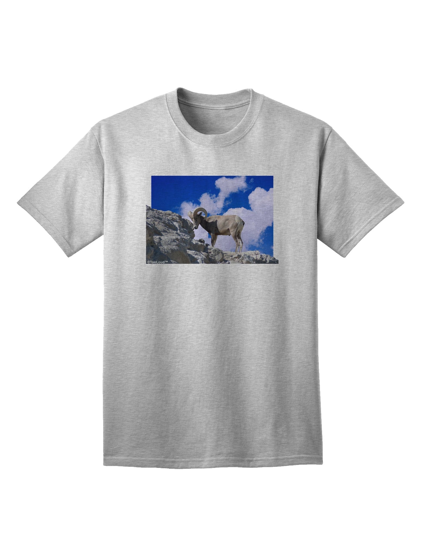Bighorn Ram Adult T-Shirt-Mens T-Shirt-TooLoud-AshGray-Small-Davson Sales