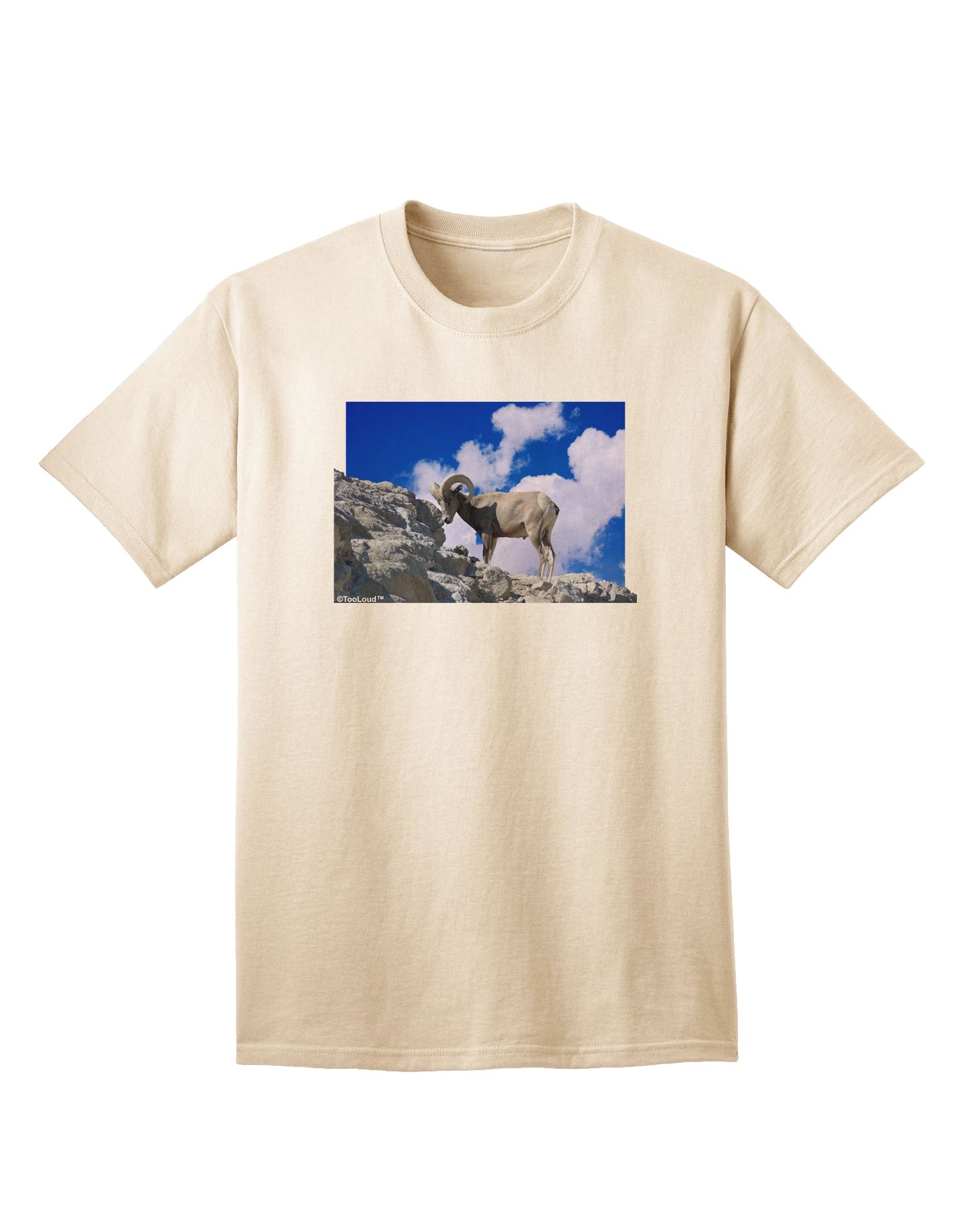 Bighorn Ram Adult T-Shirt-Mens T-Shirt-TooLoud-Natural-Small-Davson Sales