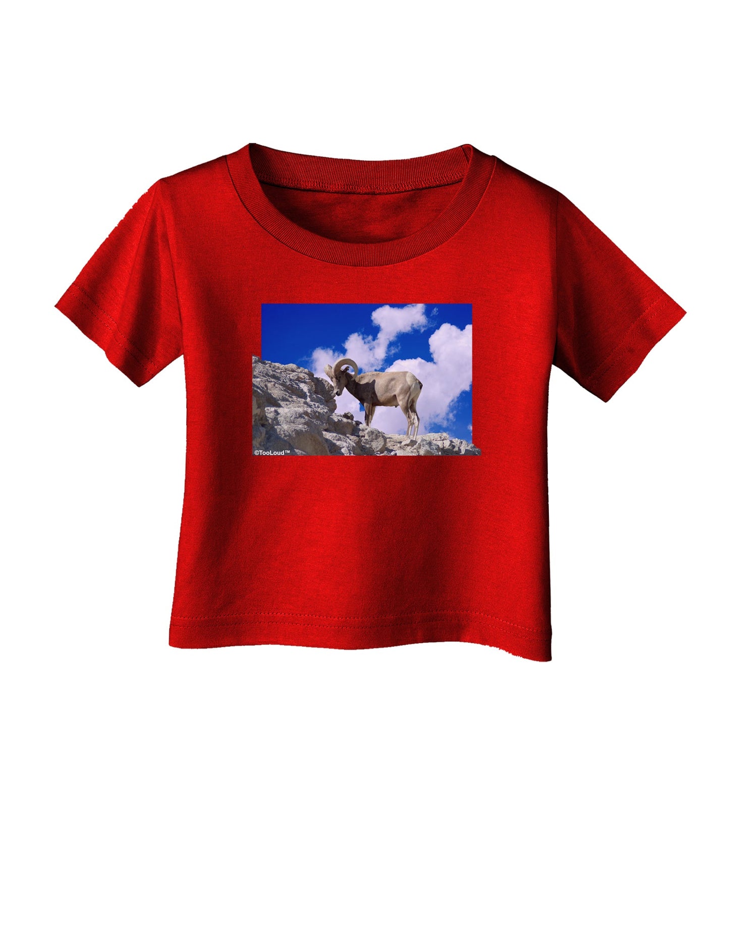 Bighorn Ram Infant T-Shirt Dark-Infant T-Shirt-TooLoud-Red-06-Months-Davson Sales