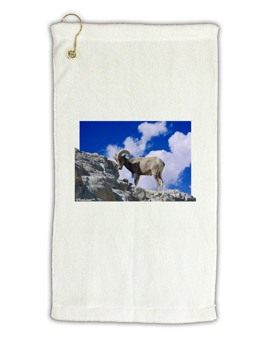 Bighorn Ram Micro Terry Gromet Golf Towel 11&#x22;x19-Golf Towel-TooLoud-White-Davson Sales