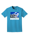 Bighorn Ram Text Adult Dark T-Shirt-Mens T-Shirt-TooLoud-Turquoise-Small-Davson Sales