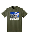 Bighorn Ram Text Adult Dark T-Shirt-Mens T-Shirt-TooLoud-Military-Green-Small-Davson Sales