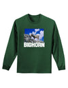 Bighorn Ram Text Adult Long Sleeve Dark T-Shirt-TooLoud-Dark-Green-Small-Davson Sales