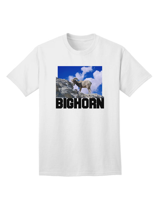 Bighorn Ram Text Adult T-Shirt-Mens T-Shirt-TooLoud-White-Small-Davson Sales