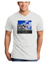 Bighorn Ram Text Adult V-Neck T-shirt-Mens V-Neck T-Shirt-TooLoud-White-Small-Davson Sales