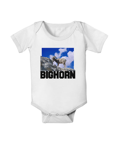 Bighorn Ram Text Baby Romper Bodysuit-Baby Romper-TooLoud-White-06-Months-Davson Sales