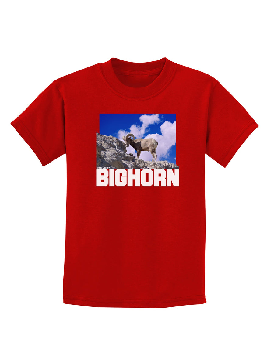 Bighorn Ram Text Childrens Dark T-Shirt-Childrens T-Shirt-TooLoud-Black-X-Small-Davson Sales