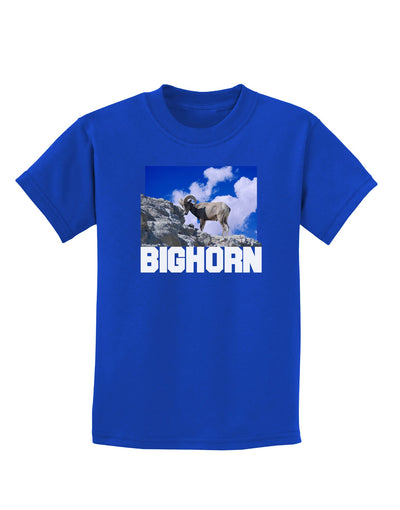 Bighorn Ram Text Childrens Dark T-Shirt-Childrens T-Shirt-TooLoud-Royal-Blue-X-Small-Davson Sales