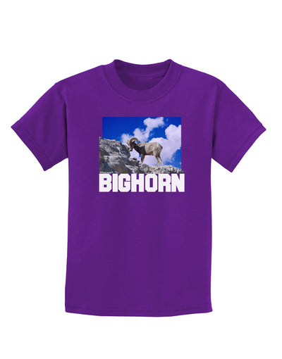 Bighorn Ram Text Childrens Dark T-Shirt-Childrens T-Shirt-TooLoud-Purple-X-Small-Davson Sales