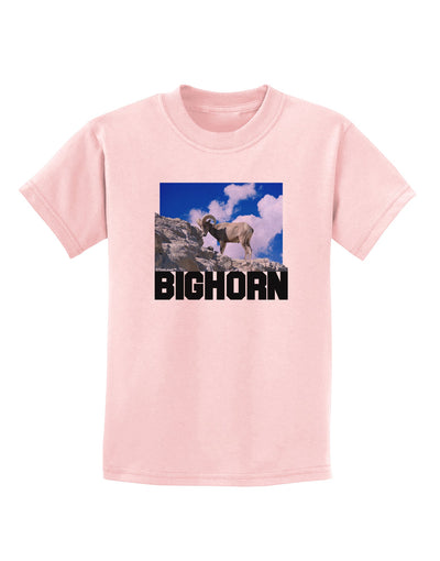 Bighorn Ram Text Childrens T-Shirt-Childrens T-Shirt-TooLoud-PalePink-X-Small-Davson Sales