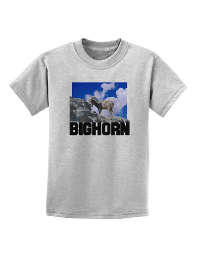 Bighorn Ram Text Childrens T-Shirt-Childrens T-Shirt-TooLoud-AshGray-X-Small-Davson Sales