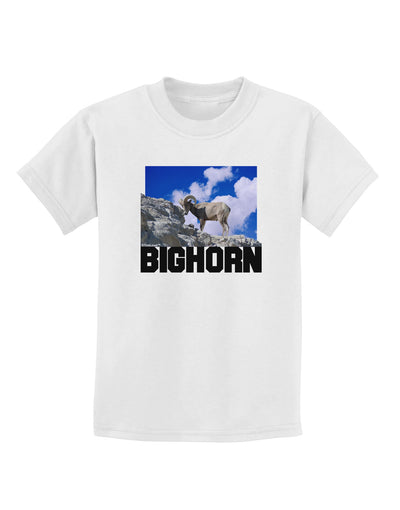 Bighorn Ram Text Childrens T-Shirt-Childrens T-Shirt-TooLoud-White-X-Small-Davson Sales