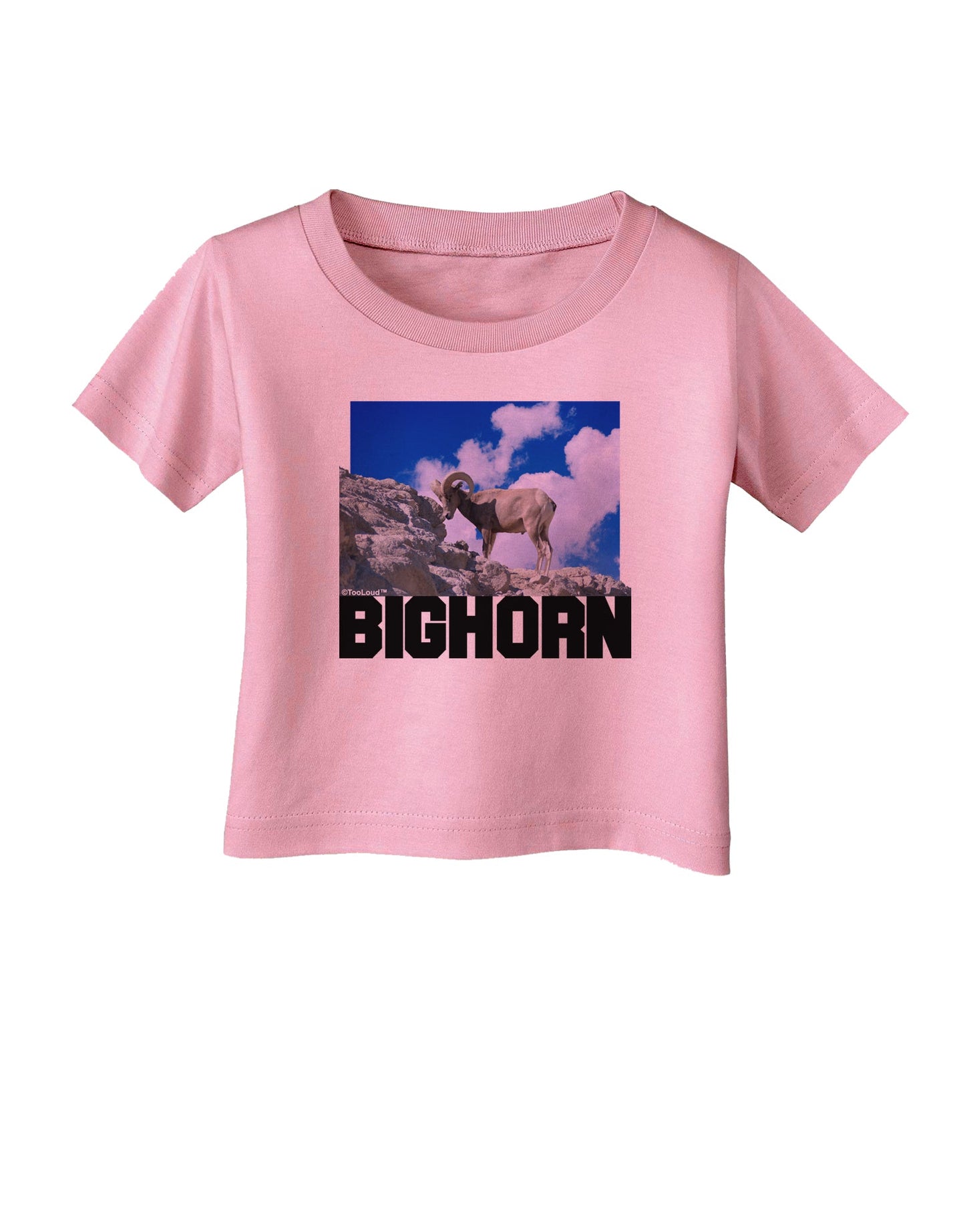 Bighorn Ram Text Infant T-Shirt-Infant T-Shirt-TooLoud-Candy-Pink-06-Months-Davson Sales