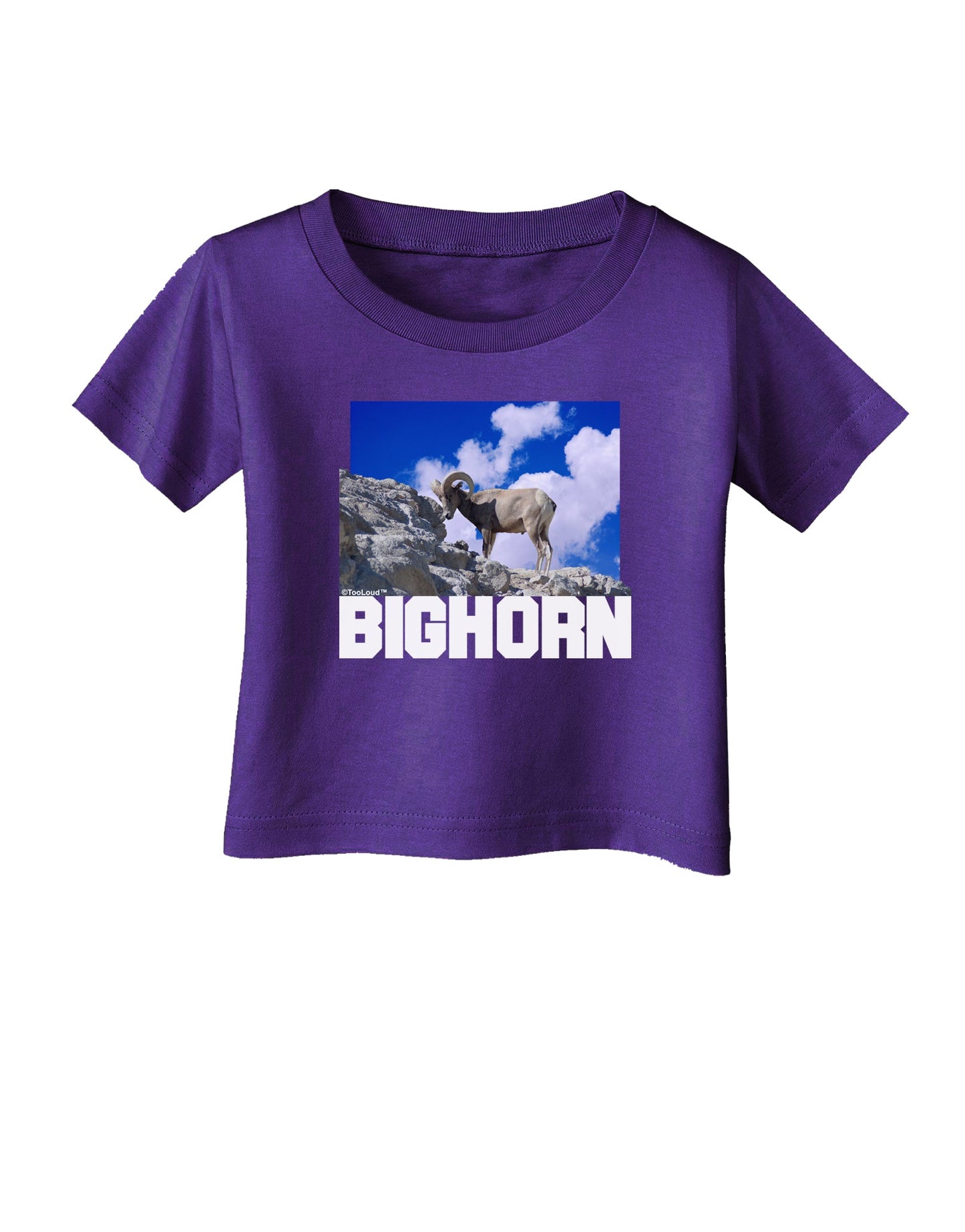 Bighorn Ram Text Infant T-Shirt Dark-Infant T-Shirt-TooLoud-Purple-06-Months-Davson Sales