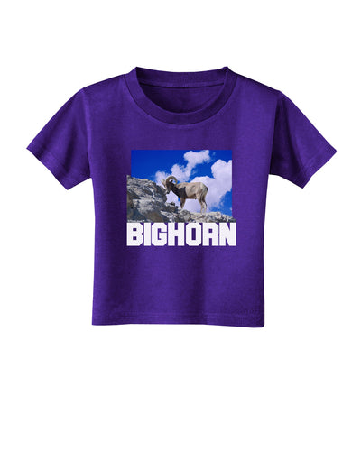 Bighorn Ram Text Toddler T-Shirt Dark-Toddler T-Shirt-TooLoud-Purple-2T-Davson Sales