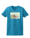 Bighorn Ram Watercolor Womens Dark T-Shirt-TooLoud-Turquoise-X-Small-Davson Sales